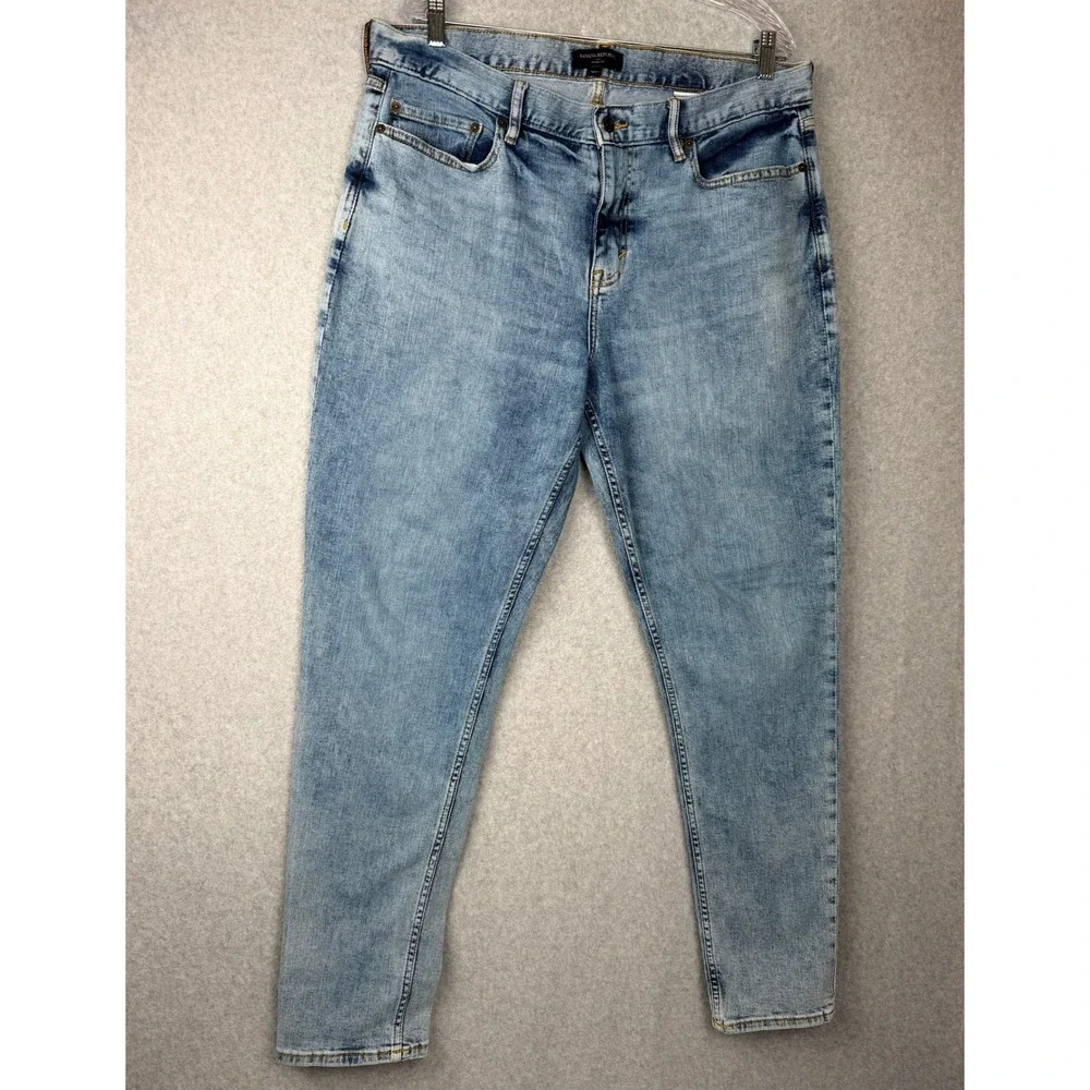 Banana Republic Skinny Fit Jeans Light Wash Denim 36x34 Mens